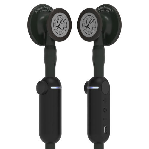 Littmann Core Digital Stethoscope in Black with Bluetooth Connectivity and Noise Cancellation.