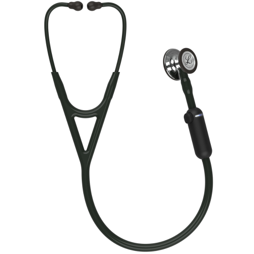 3M Littmann Core Digital Stethoscope with Mirror Finish Chestpiece in Black, 27 inch tubing.