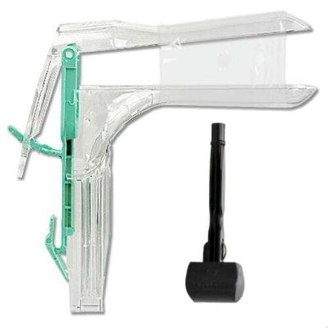 ClearSpec 101-103 Disposable Speculum with LED Illuminator and Protective Sheath.