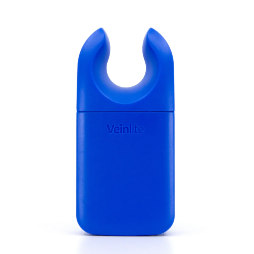 VeinLite PEDI2 pediatric vein finder transillumination device for IV catheter insertion.