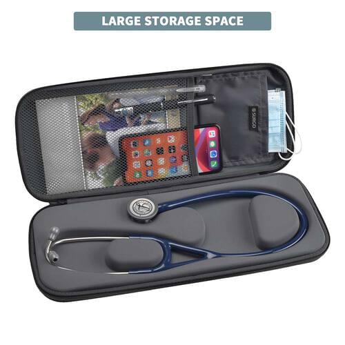 Premium Black Stethoscope Case SKU 350-1163 for medical professional equipment storage.