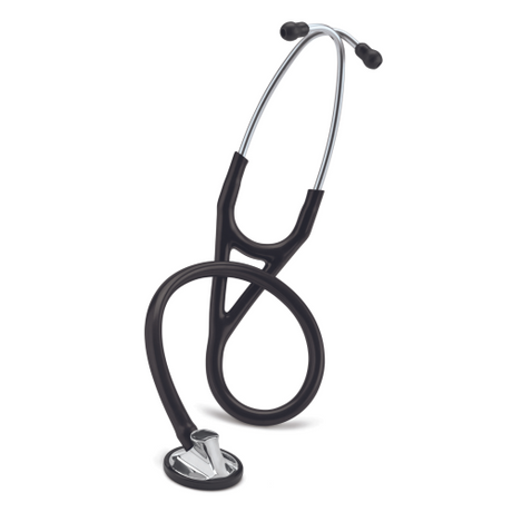 Littmann Master Cardiology Stethoscope in Black with 27-inch Tubing.