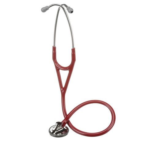 Littmann Master Cardiology Stethoscope in Burgundy with 27-inch Tubing Length.