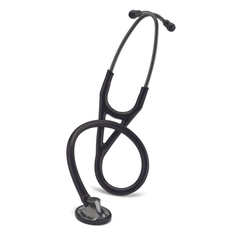 Littmann Master Cardiology Stethoscope in Black with Smoke Finish.