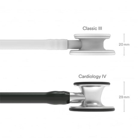 Littmann Cardiology IV Stethoscope in Black with 22-inch Tubing Length.
