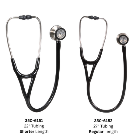 Littmann Cardiology IV Stethoscope in Black with 22-inch Tubing Length.