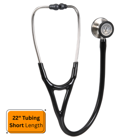 Littmann Cardiology IV Stethoscope in Black with 22-inch Tubing Length.