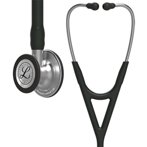 Littmann Cardiology IV Stethoscope 27-inch in Black with Dual-Sided Chestpiece.