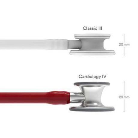 Littmann Cardiology IV Stethoscope in Burgundy with 27-inch Tubing Length.