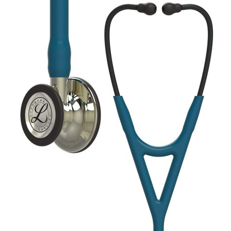 Littmann Cardiology IV Stethoscope in Caribbean Blue with Champagne finish, 27-inch tubing.