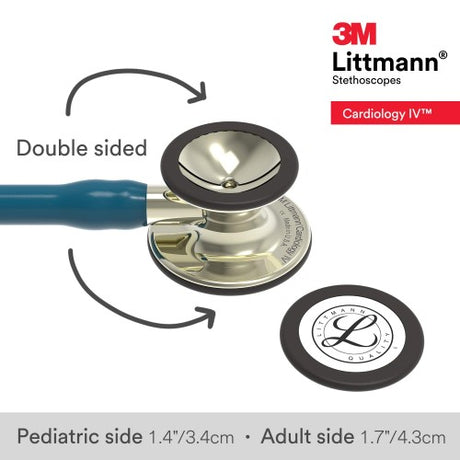 Littmann Cardiology IV Stethoscope in Caribbean Blue with Champagne finish, 27-inch tubing.
