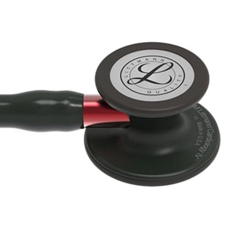 Littmann Cardiology IV Stethoscope with black chestpiece and black tubing.