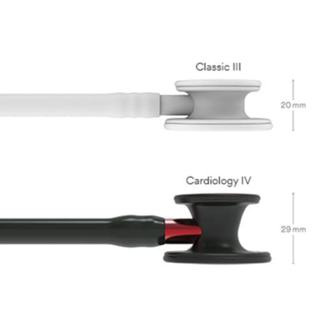 Littmann Cardiology IV Stethoscope with black chestpiece and black tubing.