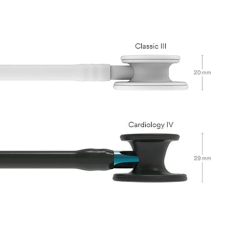 Littmann Cardiology IV Stethoscope with black chestpiece and black tubing.