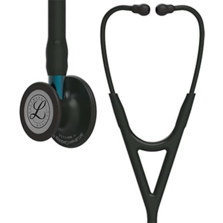 Littmann Cardiology IV Stethoscope with black chestpiece and black tubing.