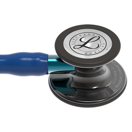 Littmann Cardiology IV HP Stethoscope with Smoke Chestpiece and Navy Blue Tubing.