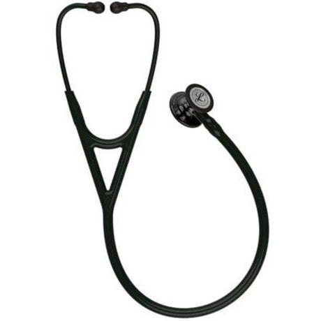 Littmann Cardiology IV Stethoscope in Black with Smoke-Finish Chestpiece.