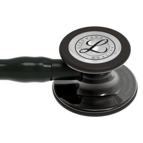 Littmann Cardiology IV Stethoscope in Black with Smoke-Finished Chestpiece.