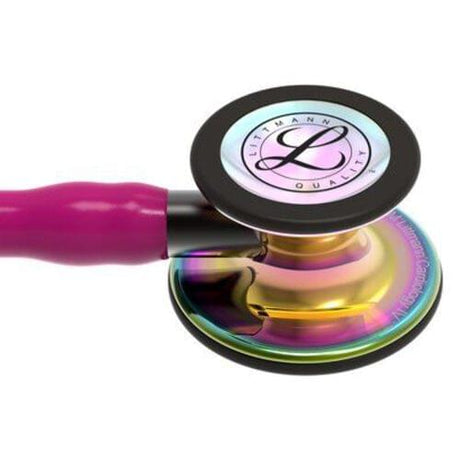 Littmann Cardiology IV Stethoscope in Raspberry with Rainbow Finish Chestpiece.