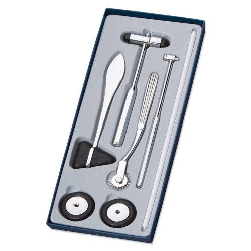 ADC 475-3600BK Neurological Hammer Set in Black for clinical reflex testing.