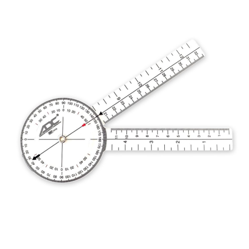 ISOM 360 Degree Plastic Goniometer 8 Inch Range of Motion Measurement Tool SKU 850-39708.