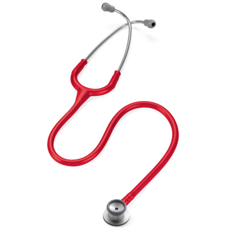 Littmann Pediatric Stethoscope 28 inch in red with lightweight design for child patients.