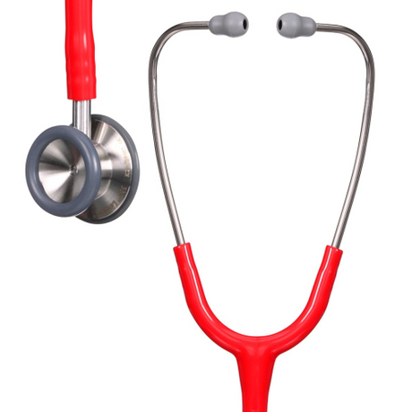 Littmann 350-2113R Pediatric Stethoscope in Red with 28-inch Tubing.