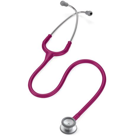 Littmann 2122 Pediatric Stethoscope in Raspberry with 28 inch tubing length.
