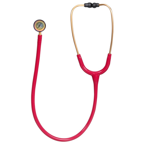 3M Littmann Classic II Infant Stethoscope in Raspberry with specialized pediatric chestpiece.