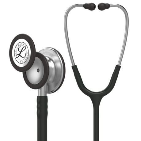 Littmann Classic III Stethoscope in Black with Standard Tubing and Dual-Sided Chestpiece.