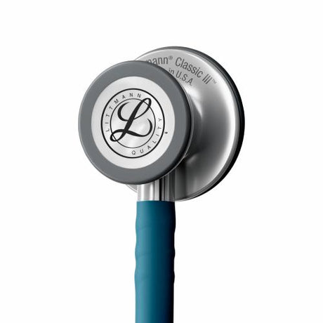 Littmann Classic III Stethoscope with Stainless Steel Chestpiece and Caribbean Blue Tubing.