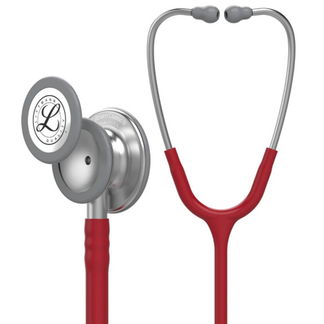 3M Littmann Classic III Stethoscope in Burgundy with Dual-Sided Chestpiece.
