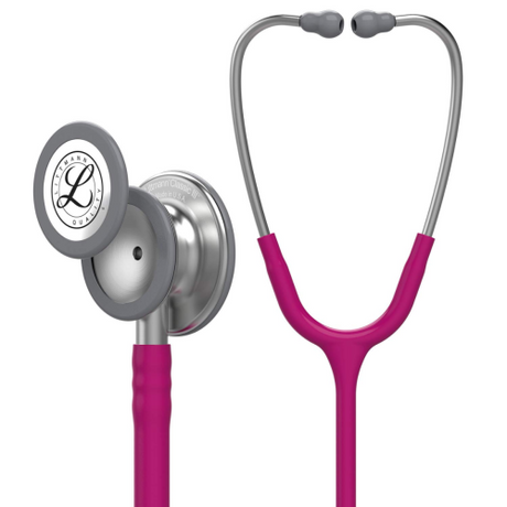 3M Littmann Classic III Stethoscope in Raspberry with Standard Tubing.