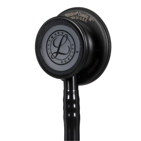 Littmann Classic III Black Edition Stethoscope with dual-sided chestpiece and black tubing.