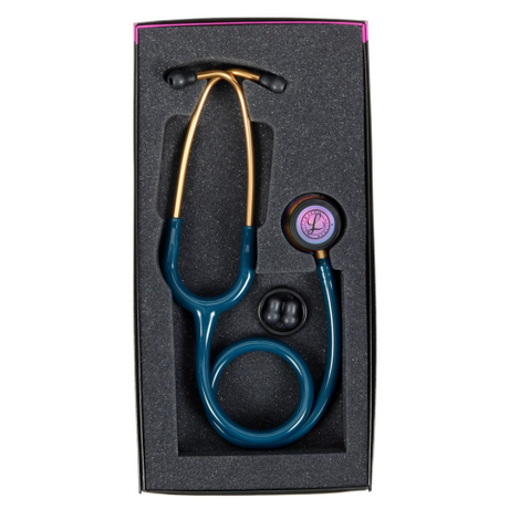 Littmann Classic III Stethoscope in Caribbean Blue with dual-head chestpiece.