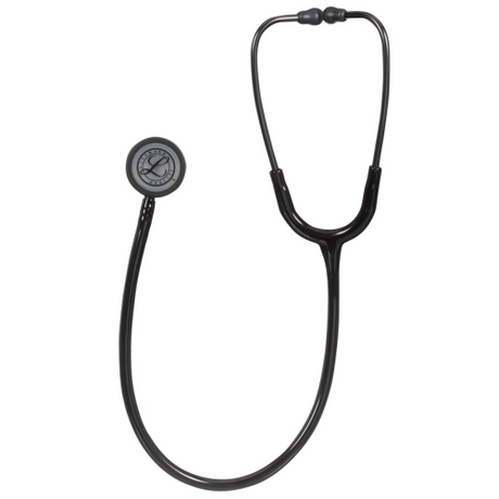 3M Littmann Classic III Stethoscope in Black with Smoke-Finish Chestpiece.