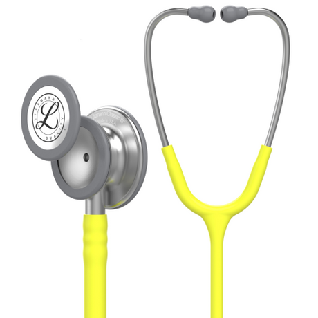 3M Littmann Classic III Stethoscope in Lemon Lime with Stainless Steel Chestpiece.