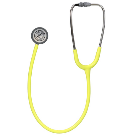 Littmann Classic III Stethoscope in Lemon Lime with dual-sided chestpiece.