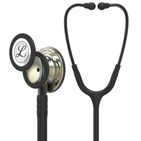 Littmann Classic III Stethoscope in Black with Champagne Chestpiece.