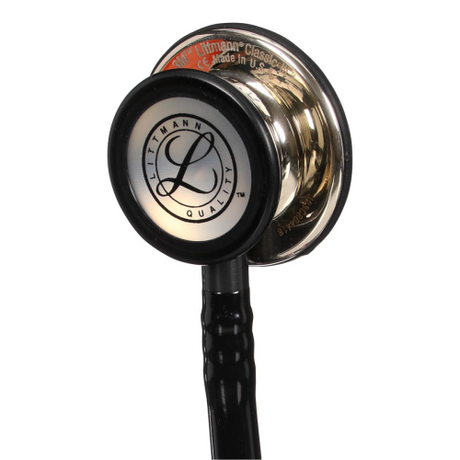 3M Littmann Classic III Stethoscope in Black with Champagne Chestpiece.