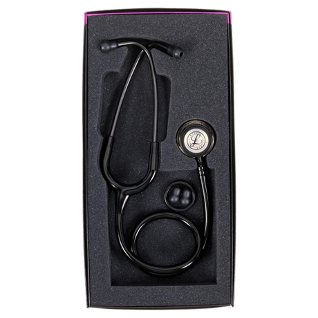 3M Littmann Classic III Stethoscope in Black with Champagne Chestpiece.