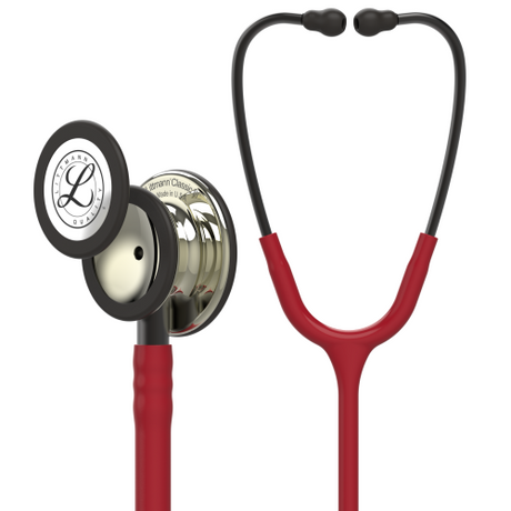 3M Littmann Classic III Stethoscope in Burgundy with Champagne Chestpiece.