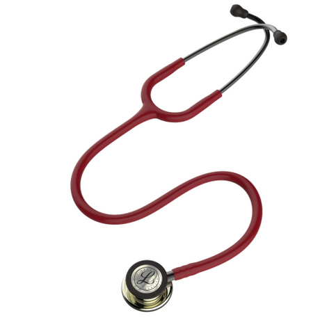 3M Littmann Classic III Stethoscope in Burgundy with Champagne Chestpiece.