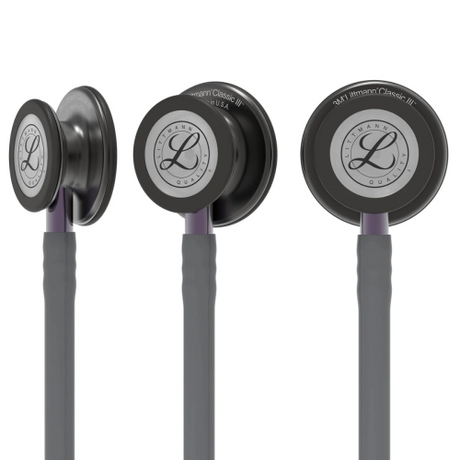 Littmann Classic III Stethoscope in Smoke with Gray and Violet accents.