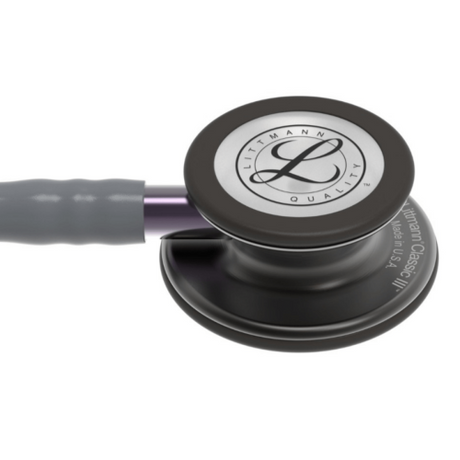 3M Littmann Classic III Stethoscope in Smoke with Gray and Violet Accents.