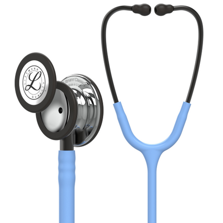 3M Littmann Classic III Stethoscope in Ceil Blue with Mirror Chestpiece.
