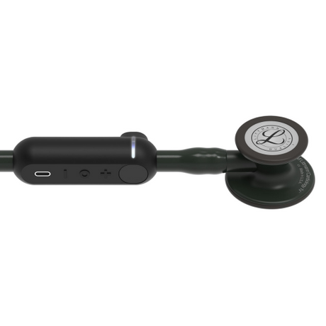 Littmann Core Digital Stethoscope in Black with Electronic Amplification Technology.